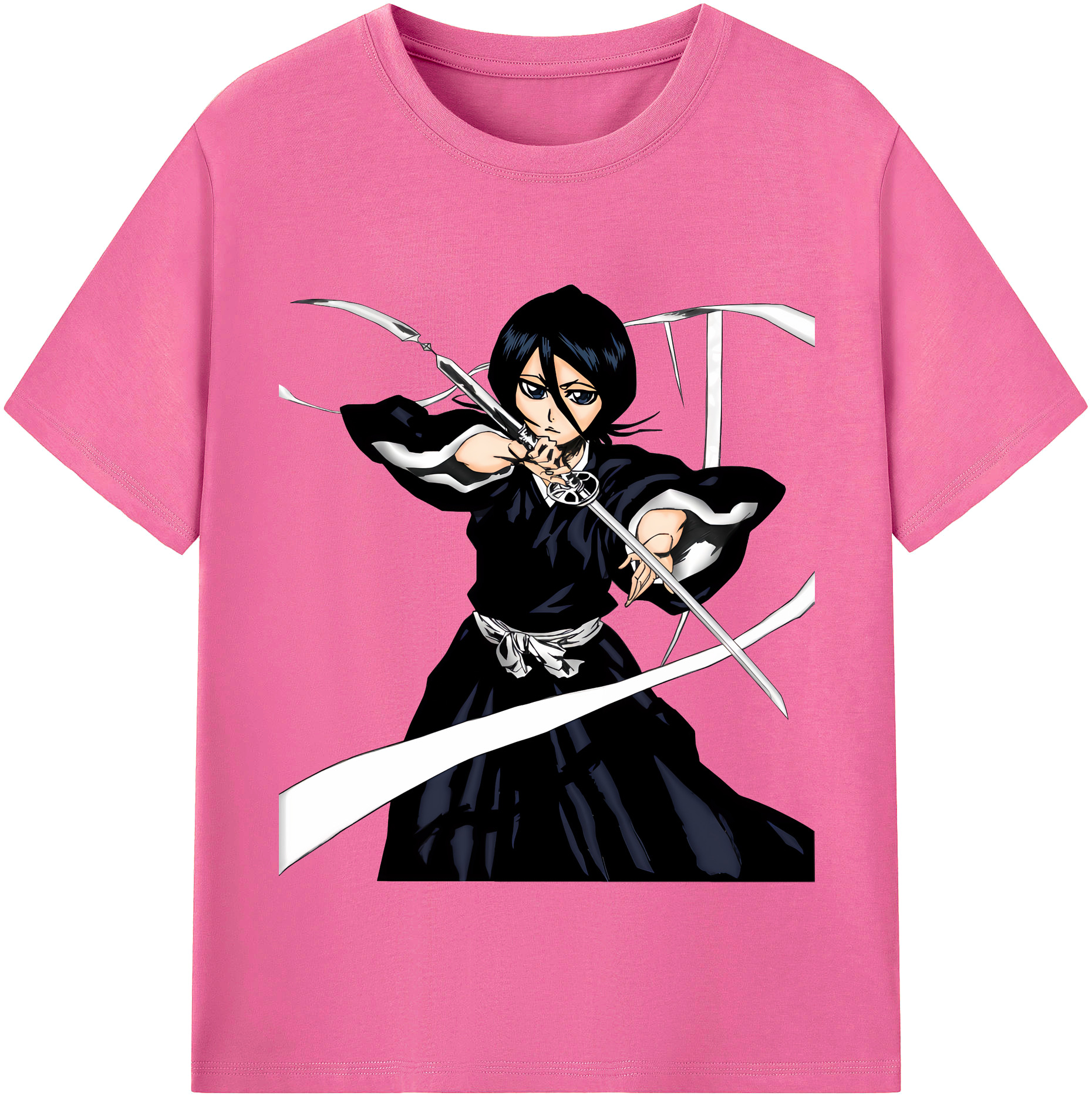 （画像用） ブリーチ 朽木ルキア BLEACH Kuchiki Rukia レディースカジュアルプリントTシャツ（綿100％）